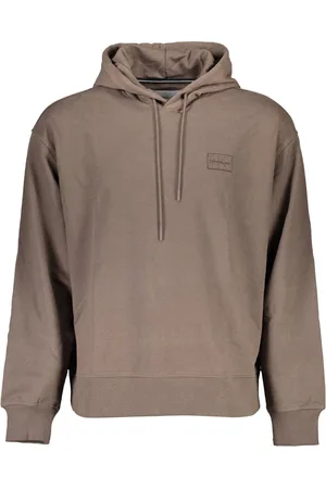 Calvin Klein BLUZA BEZ ZAMKA MĘSKA BRĄZOWA