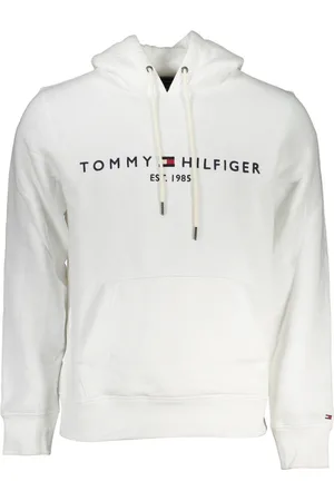Tommy Hilfiger MĘSKA BLUZA BIAŁA BEZ ZAMKA