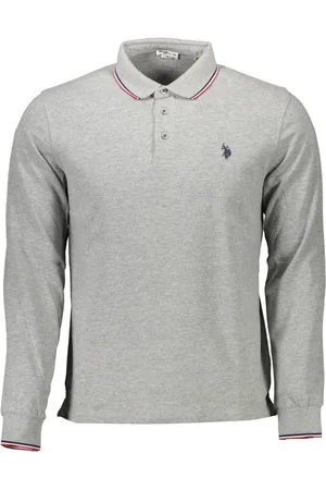 Ralph Lauren KOSZULKA POLO US Z DŁUGIM RĘKAWEM MĘSKA SZARA