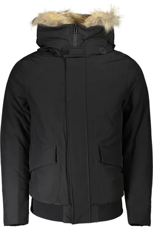 Woolrich CZARNA WEŁNIANA KURTKA MĘSKA