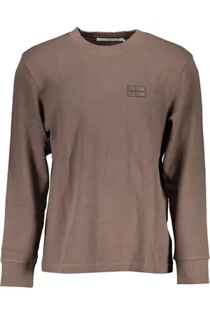 Calvin Klein BRĄZOWY SWETER MĘSKI