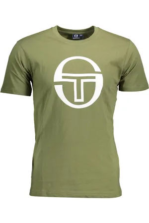 Sergio Tacchini ZIELONY T-SHIRT MĘSKI Z KRÓTKIM RĘKAWEM