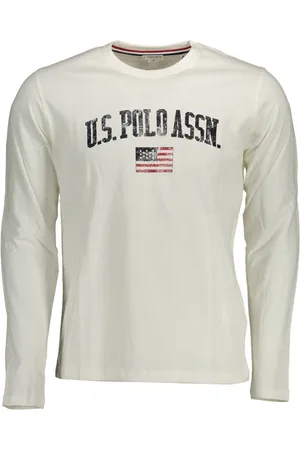 Ralph Lauren US POLO T-SHIRT Z DŁUGIM RĘKAWEM MĘSKI BIAŁY