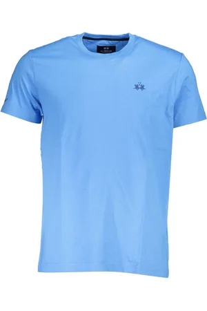 La Martina JASNONIEBIESKI T-SHIRT MĘSKI Z KRÓTKIM RĘKAWEM