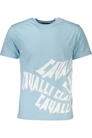 HERS CAVALLI CLASS T-SHIRT MĘSKI Z KRÓTKIM RĘKAWEM JASNONIEBIESKI