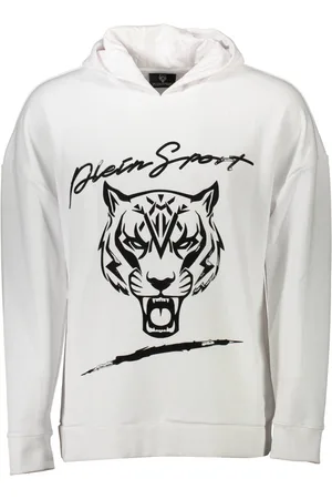 Philipp Plein SPORTOWA BLUZA PLEIN BEZ ZAMKA MĘSKA BIAŁA
