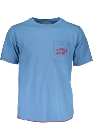 GAS T-SHIRT MĘSKI Z KRÓTKIM RĘKAWEM JASNY NIEBIESKI
