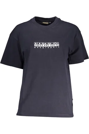 Napapijri DAMSKI T-SHIRT Z KRÓTKIM RĘKAWEM NIEBIESKI