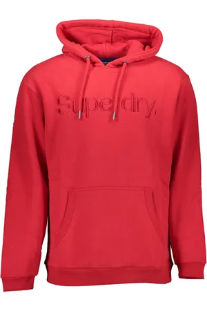 Superdry BLUZA BEZ ZAMKA MĘSKA CZERWONA