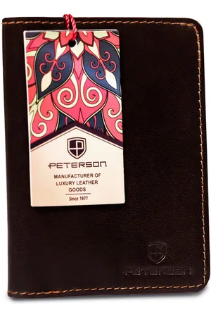 Peterson Eleganckie etui na dokumenty ze skóry naturalnej