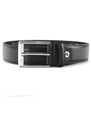 Pierre Cardin Męski pasek z prawdziwej skóry 6228 NERO SILVER