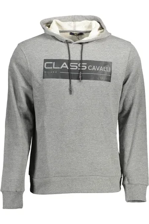 Roberto Cavalli BLUZA KLASA CAVALLI BEZ ZAMKA MĘSKA SZARA