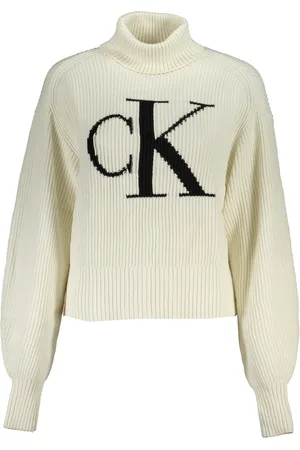 Calvin Klein BIAŁY SWETER DAMSKI