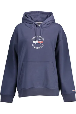 Tommy Hilfiger BLUZA BEZ ZAMKA DAMSKA NIEBIESKA