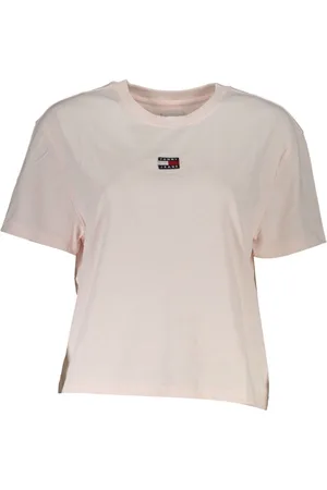 Tommy Hilfiger DAMSKI T-SHIRT Z KRÓTKIM RĘKAWEM RÓŻOWY
