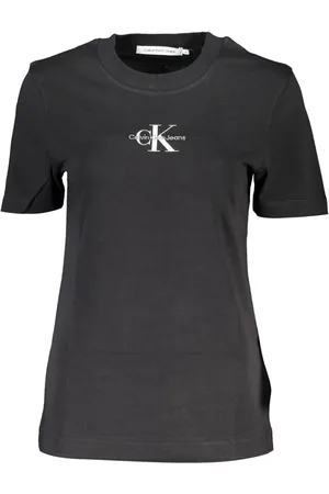Calvin Klein DAMSKI T-SHIRT Z KRÓTKIM RĘKAWEM CZARNY