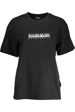 Napapijri DAMSKI T-SHIRT Z KRÓTKIM RĘKAWEM CZARNY