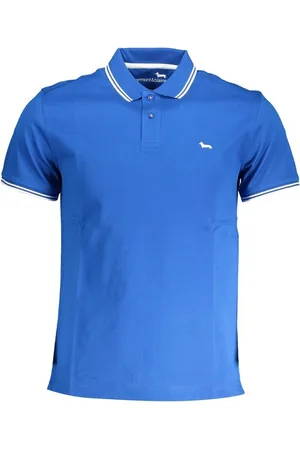 HARMONT&BLAINE HARMONT & BLAINE POLO Z KRÓTKIM RĘKAWEM MĘSKIE NIEBIESKIE