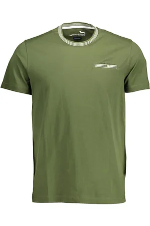 HARMONT&BLAINE ZIELONY T-SHIRT MĘSKI Z KRÓTKIM RĘKAWEM