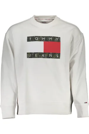Tommy Hilfiger BLUZA BEZ ZAMKA MĘSKA BIAŁA