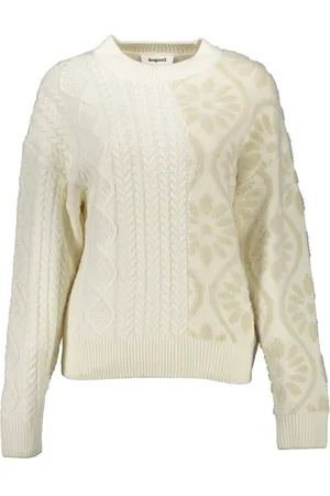 HERS DESIGUAL BIAŁY SWETER DAMSKI