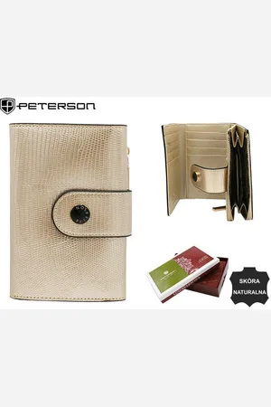 Peterson Elegancki, skórzany portfel damski