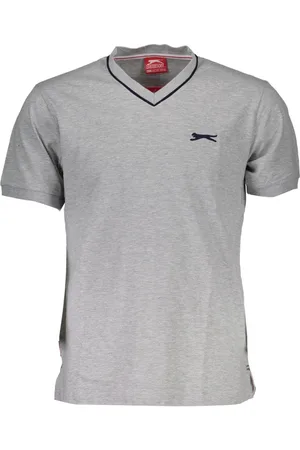 Slazenger T-SHIRT Z KRÓTKIM RĘKAWEM MĘSKI SZARY