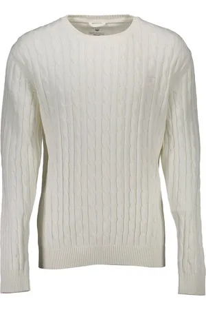 GANT BIAŁY SWETER MĘSKI
