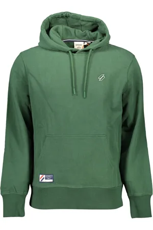 Superdry BLUZA BEZ ZAMKA MĘSKA ZIELONA