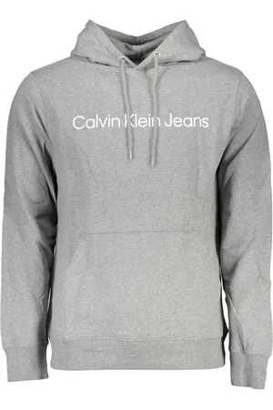 Calvin Klein SZARY MĘSKA BLUZA BEZ ZAMKU