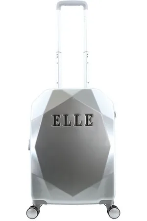Elle Walizka mała kabinowa Diamond srebrna