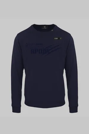 Philipp Plein Bluza marki model FIPSG60 kolor Niebieski. Odzież męska. Sezon: Cały rok