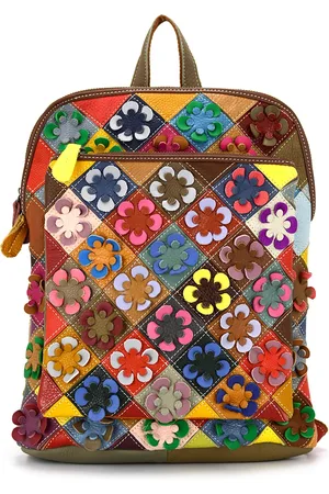 Magic Damski designerski kolorowy plecak w mozaikę