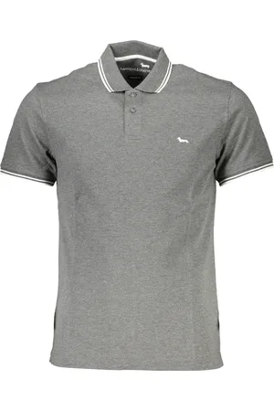 HARMONT&BLAINE SZARY MĘSKI KOSZULKA POLO Z KRÓTKIM RĘKAWEM HARMONT & BLAINE