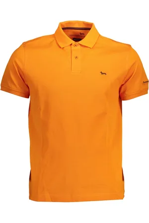 HARMONT&BLAINE HARMONT & BLAINE MĘSKA KOSZULKA POLO Z KRÓTKIM RĘKAWEM POMARAŃCZOWA