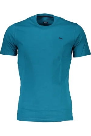 HARMONT&BLAINE NIEBIESKI T-SHIRT MĘSKI Z KRÓTKIM RĘKAWEM HARMONT & BLAINE