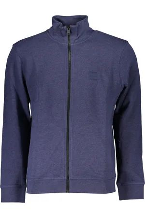 HUGO BOSS NIEBIESKA BLUZA MĘSKA Z ZAMKIEM
