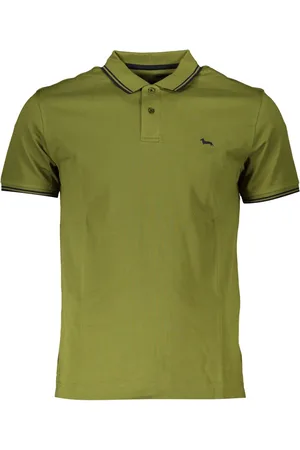 HARMONT&BLAINE ZIELONA MĘSKA KOSZULKA POLO Z KRÓTKIM RĘKAWEM