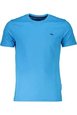 HARMONT&BLAINE NIEBIESKI T-SHIRT MĘSKI Z KRÓTKIM RĘKAWEM