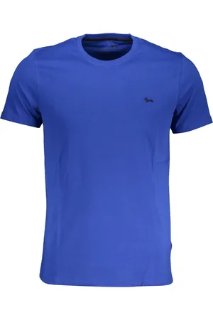 HARMONT&BLAINE NIEBIESKI T-SHIRT MĘSKI Z KRÓTKIM RĘKAWEM