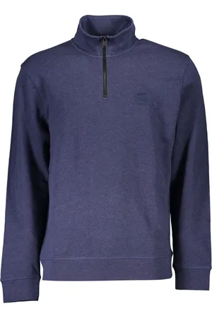 HUGO BOSS NIEBIESKA BLUZA MĘSKA Z ZAMKIEM