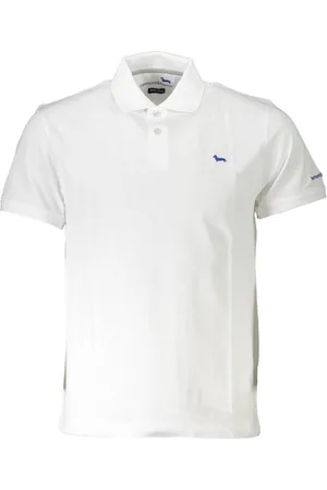 HARMONT&BLAINE HARMONT & BLAINE MĘSKA POLO Z KRÓTKIM RĘKAWEM, BIAŁA