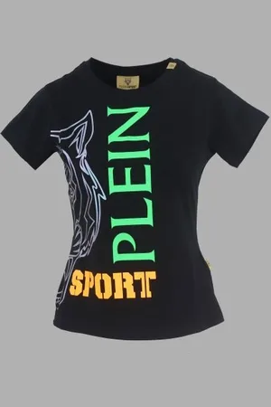 Philipp Plein Koszulka T-shirt marki model DTPS3010 kolor Czarny. Odzież damska. Sezon: Wiosna/Lato