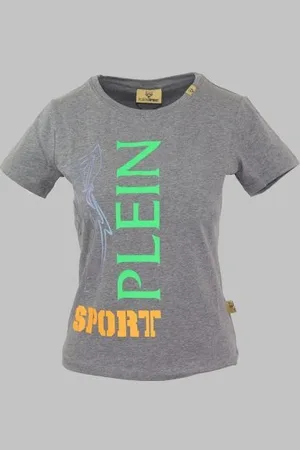 Philipp Plein Koszulka T-shirt marki model DTPS3010 kolor Szary. Odzież damska. Sezon: Wiosna/Lato