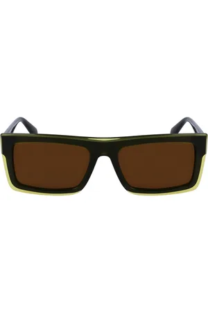 Calvin Klein ŻÓŁTE MĘSKIE OKULARY PRZECIWSŁONECZNE