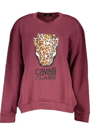 Roberto Cavalli BLUZA DAMSKA KLASY CAVALLI BEZ ZAMKA FIOLETOWA