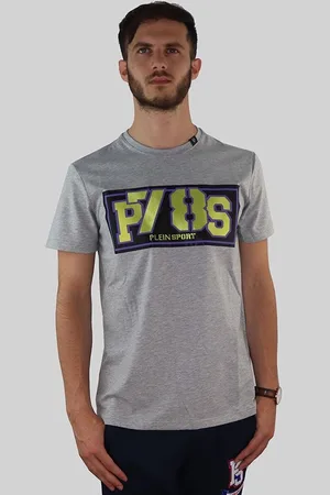 Philipp Plein Koszulka T-shirt marki model TIPS116IT kolor Szary. Odzież męska. Sezon: Wiosna/Lato