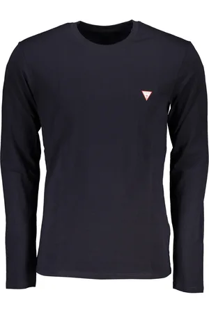 Guess NIEBIESKI T-SHIRT MĘSKI Z DŁUGIM RĘKAWEM