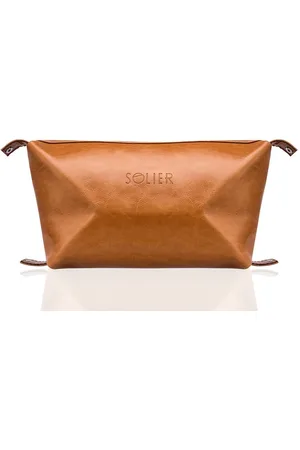 Solier Gold Elegancka skórzana kosmetyczka męska SOLIER PERTH