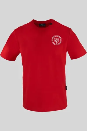Philipp Plein Koszulka T-shirt marki model TIPS412 kolor Czerwony. Odzież męska. Sezon: Wiosna/Lato